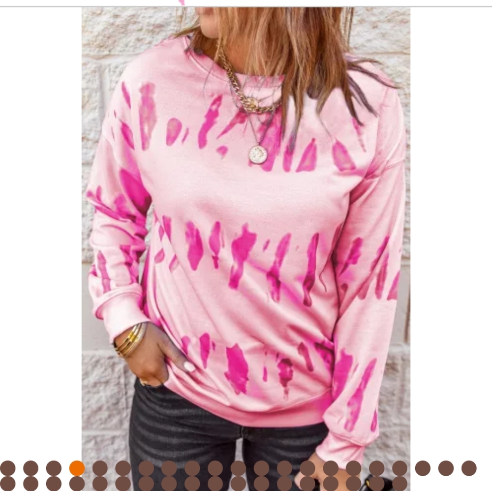 Pink Tye- died Sweatshirt